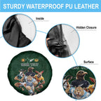 Custom Rugby Southern Hemisphere Spare Tire Cover Argentina AUNZ South Africa Mascot Green - Aussie Hoodie