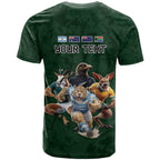 Custom Rugby Southern Hemisphere T Shirt Argentina AUNZ South Africa Mascot Green - Aussie Hoodie