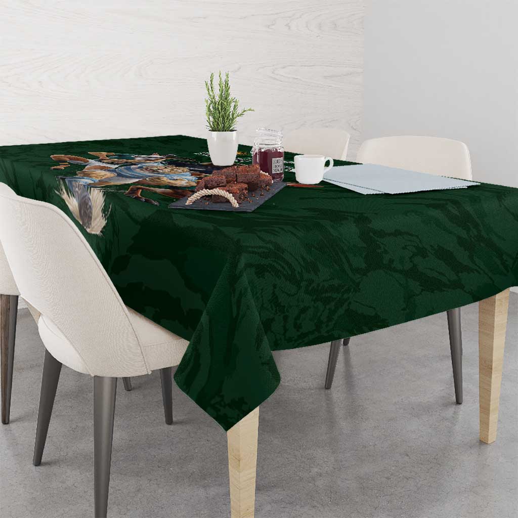 Custom Rugby Southern Hemisphere Tablecloth Argentina AUNZ South Africa Mascot Green - Aussie Hoodie