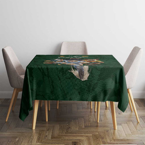 Custom Rugby Southern Hemisphere Tablecloth Argentina AUNZ South Africa Mascot Green - Aussie Hoodie