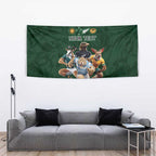 Custom Rugby Southern Hemisphere Tapestry Argentina AUNZ South Africa Mascot Green - Aussie Hoodie