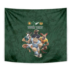 Custom Rugby Southern Hemisphere Tapestry Argentina AUNZ South Africa Mascot Green - Aussie Hoodie
