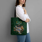 Custom Rugby Southern Hemisphere Tote Bag Argentina AUNZ South Africa Mascot Green - Aussie Hoodie