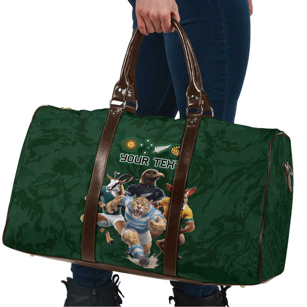 Custom Rugby Southern Hemisphere Travel Bag Argentina AUNZ South Africa Mascot Green - Aussie Hoodie