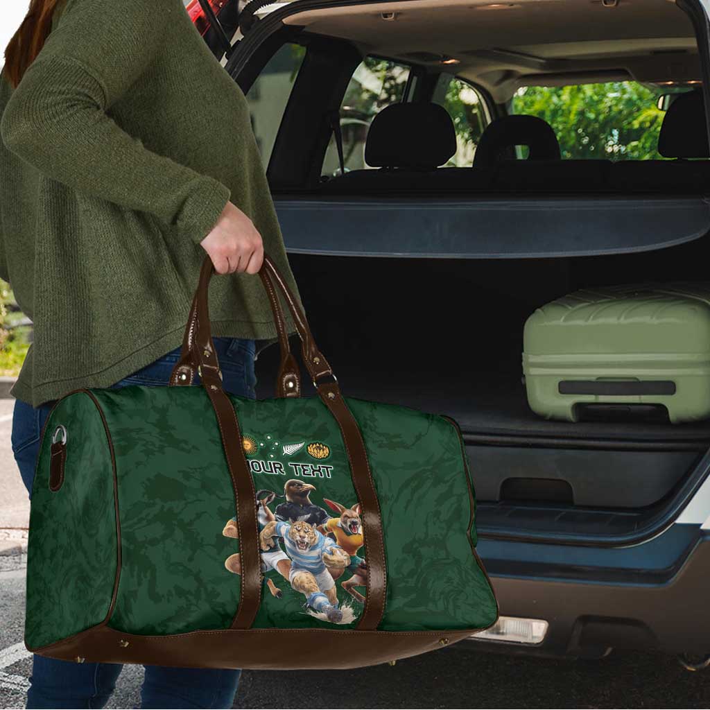 Custom Rugby Southern Hemisphere Travel Bag Argentina AUNZ South Africa Mascot Green - Aussie Hoodie