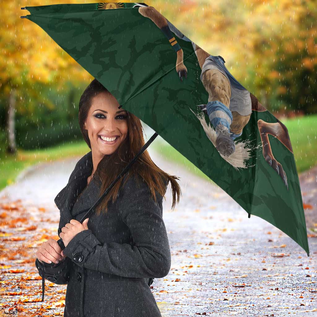 Custom Rugby Southern Hemisphere Umbrella Argentina AUNZ South Africa Mascot Green - Aussie Hoodie