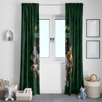 Custom Rugby Southern Hemisphere Window Curtain Argentina AUNZ South Africa Mascot Green - Aussie Hoodie
