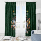 Custom Rugby Southern Hemisphere Window Curtain Argentina AUNZ South Africa Mascot Green - Aussie Hoodie