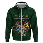 Custom Rugby Southern Hemisphere Zip Hoodie Argentina AUNZ South Africa Mascot Green - Aussie Hoodie