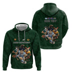 Custom Rugby Southern Hemisphere Zip Hoodie Argentina AUNZ South Africa Mascot Green - Aussie Hoodie