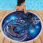 North Island Kokako and South Island Kokako Beach Blanket New Zealand Native Bird with Galaxy Vibe