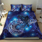 North Island Kokako and South Island Kokako Bedding Set New Zealand Native Bird with Galaxy Vibe