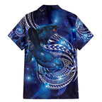 North Island Kokako and South Island Kokako Family Matching Mermaid Dress and Hawaiian Shirt New Zealand Native Bird with Galaxy Vibe
