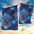 North Island Kokako and South Island Kokako Garden Flag New Zealand Native Bird with Galaxy Vibe