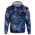 North Island Kokako and South Island Kokako Hoodie New Zealand Native Bird with Galaxy Vibe