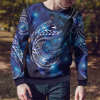 North Island Kokako and South Island Kokako Ugly Christmas Sweater New Zealand Native Bird with Galaxy Vibe