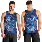 North Island Kokako and South Island Kokako Men Tank Top New Zealand Native Bird with Galaxy Vibe