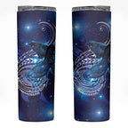North Island Kokako and South Island Kokako Skinny Tumbler New Zealand Native Bird with Galaxy Vibe