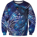 North Island Kokako and South Island Kokako Sweatshirt New Zealand Native Bird with Galaxy Vibe