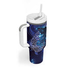 North Island Kokako and South Island Kokako Tumbler With Handle New Zealand Native Bird with Galaxy Vibe