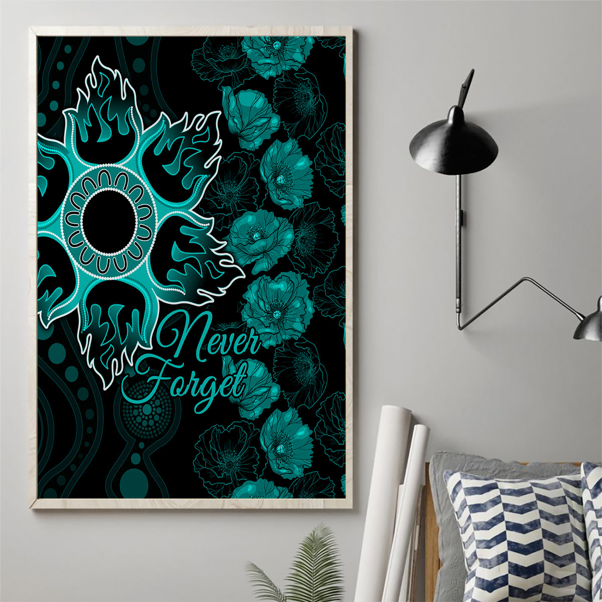 heat-cricket-never-forget-custom-canvas-wall-art-anzac-day-with-poppy-aboriginal