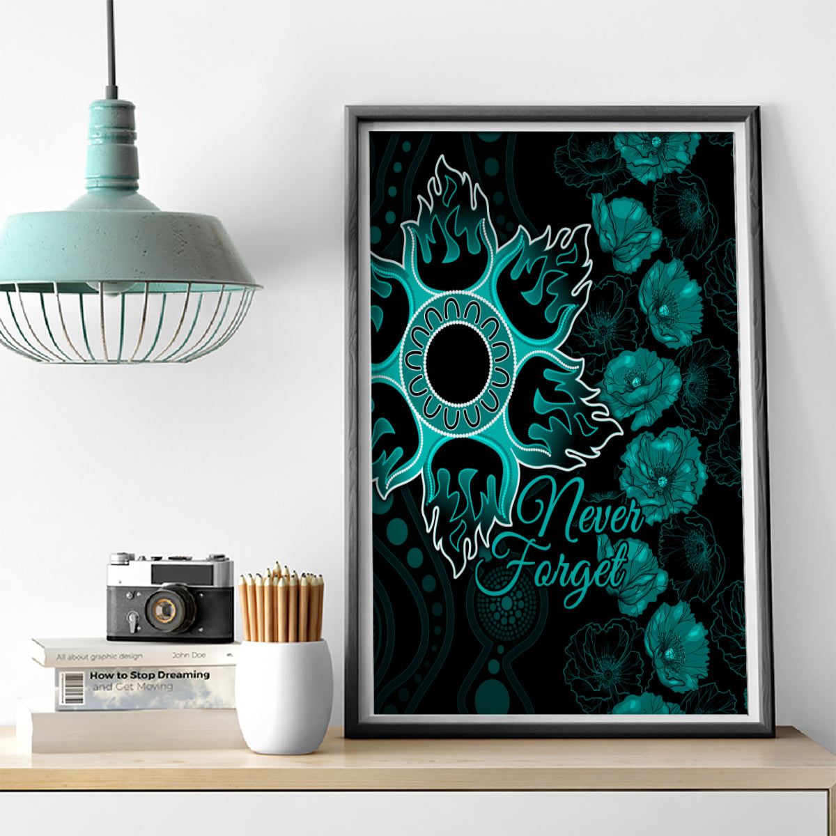 heat-cricket-never-forget-custom-canvas-wall-art-anzac-day-with-poppy-aboriginal