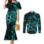heat-cricket-never-forget-custom-couples-matching-mermaid-dress-and-long-sleeve-button-shirt-anzac-day-with-poppy-aboriginal