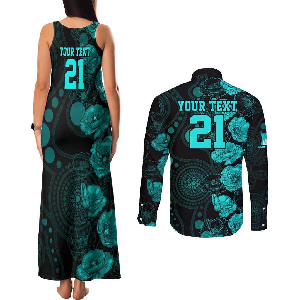 heat-cricket-never-forget-custom-couples-matching-tank-maxi-dress-and-long-sleeve-button-shirt-anzac-day-with-poppy-aboriginal