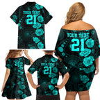 heat-cricket-never-forget-custom-family-matching-off-shoulder-short-dress-and-hawaiian-shirt-anzac-day-with-poppy-aboriginal