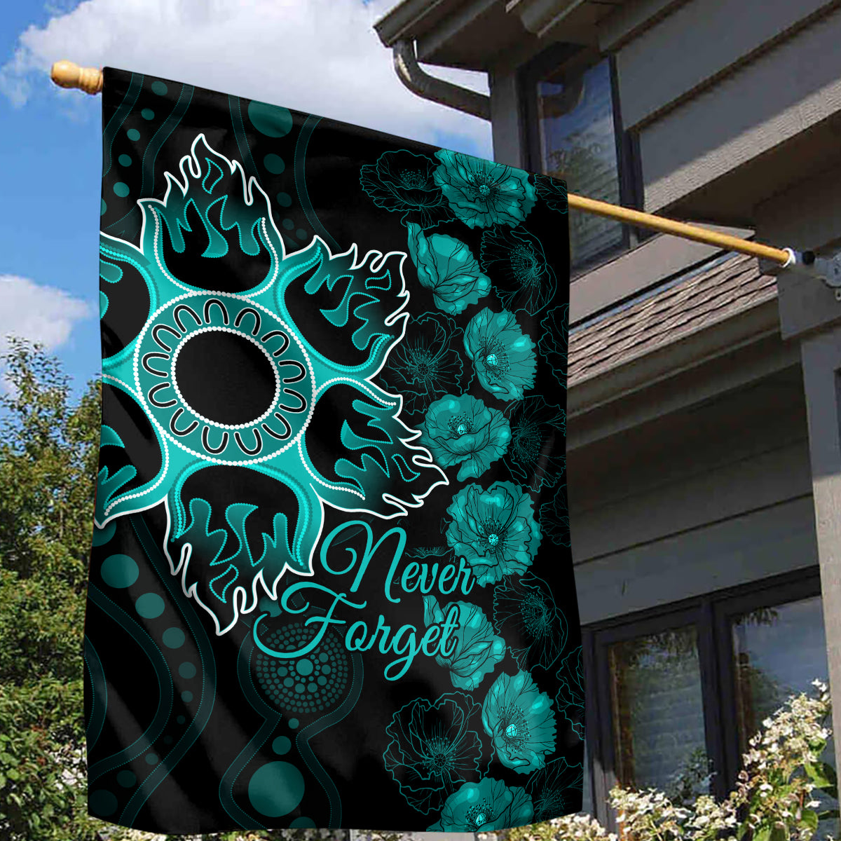 heat-cricket-never-forget-custom-garden-flag-anzac-day-with-poppy-aboriginal
