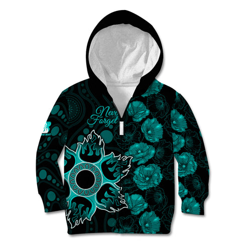 heat-cricket-never-forget-custom-kid-hoodie-anzac-day-with-poppy-aboriginal
