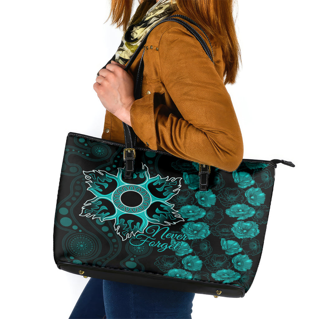 heat-cricket-never-forget-custom-leather-tote-bag-anzac-day-with-poppy-aboriginal