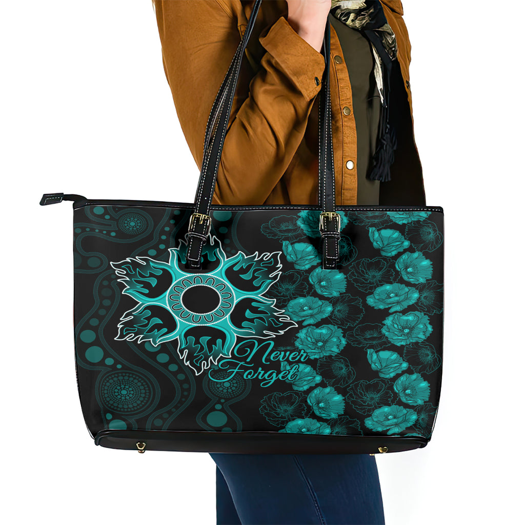 heat-cricket-never-forget-custom-leather-tote-bag-anzac-day-with-poppy-aboriginal