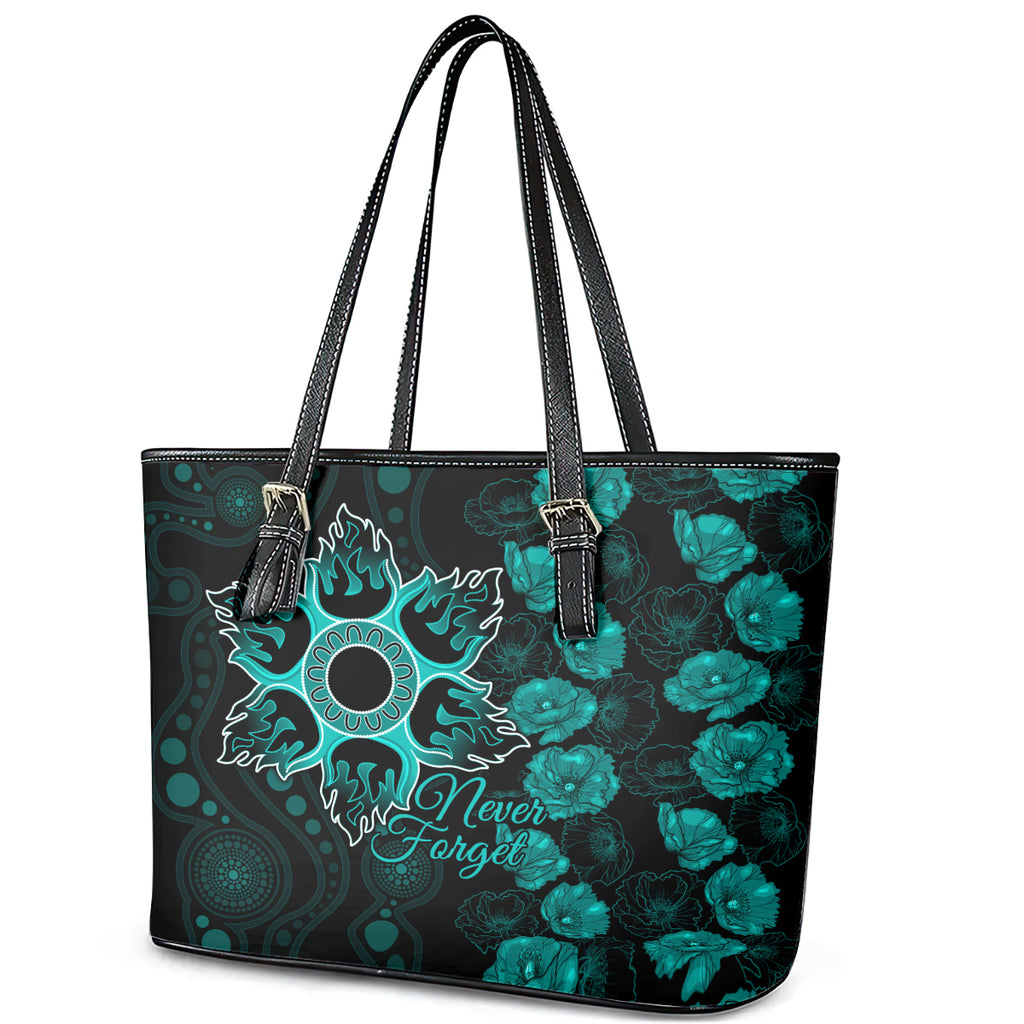 heat-cricket-never-forget-custom-leather-tote-bag-anzac-day-with-poppy-aboriginal