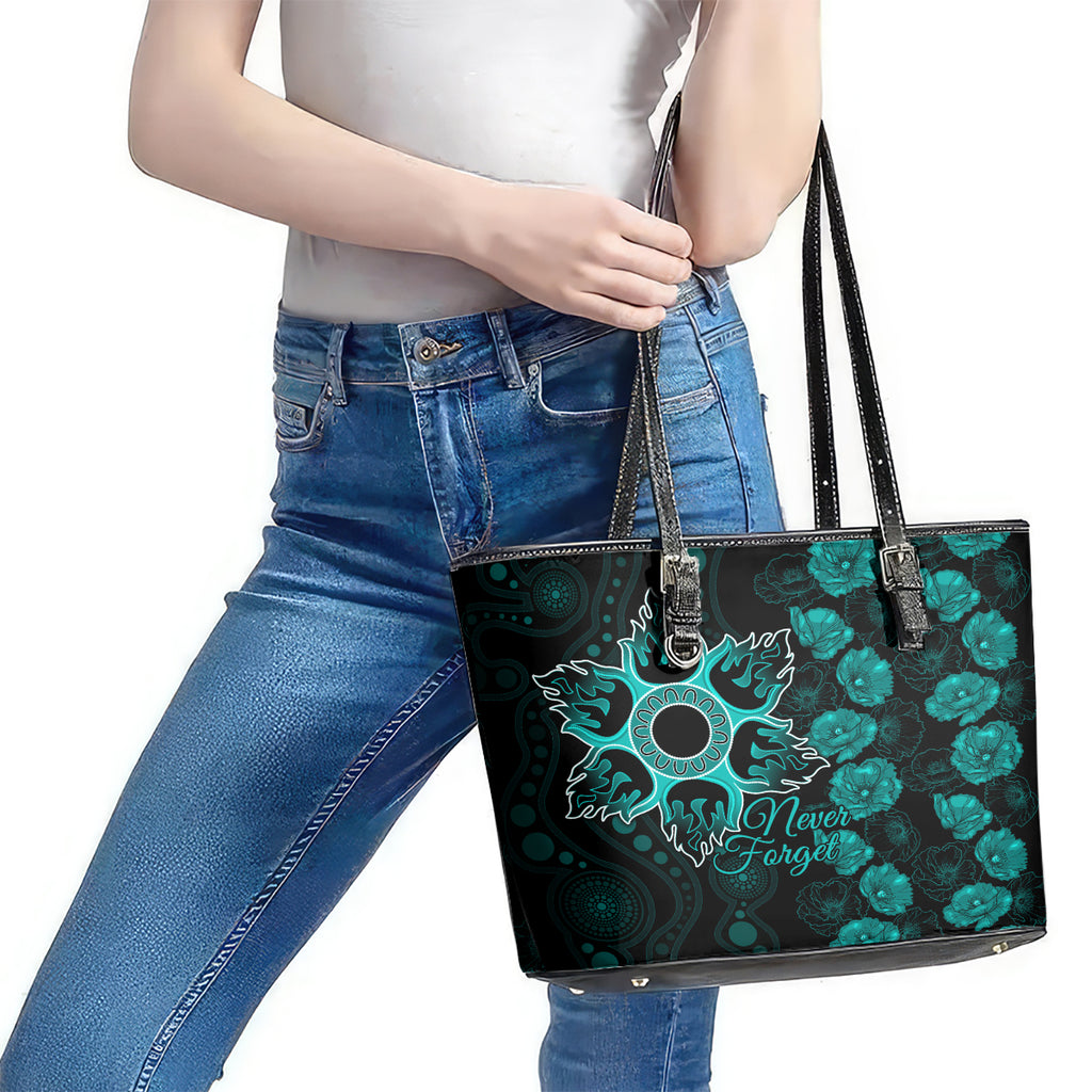 heat-cricket-never-forget-custom-leather-tote-bag-anzac-day-with-poppy-aboriginal