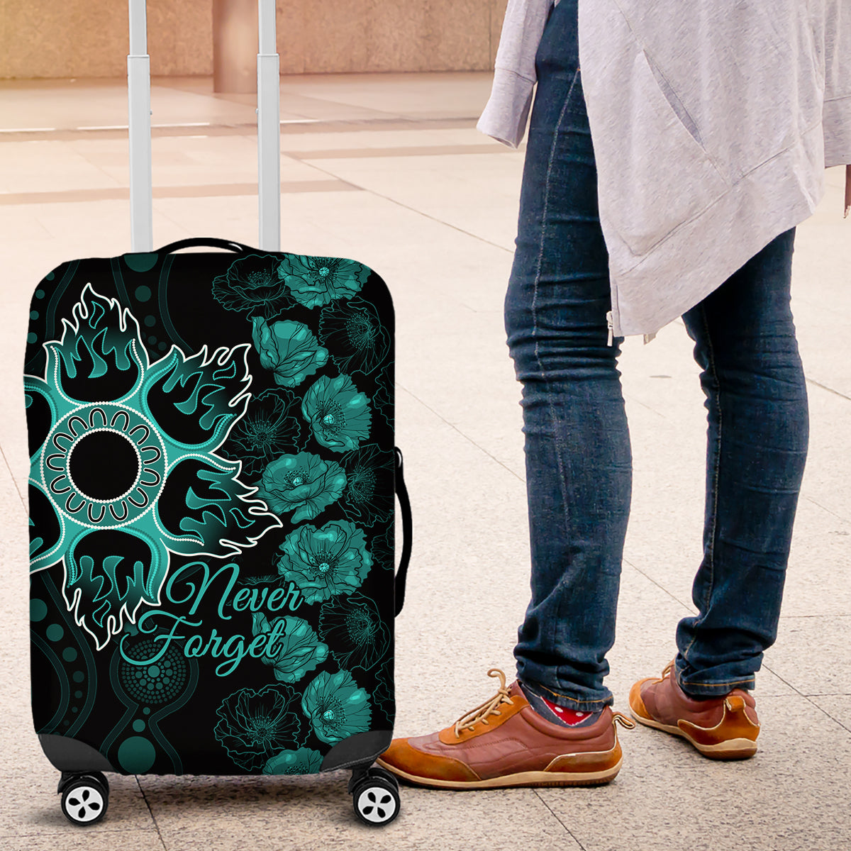 heat-cricket-never-forget-custom-luggage-cover-anzac-day-with-poppy-aboriginal