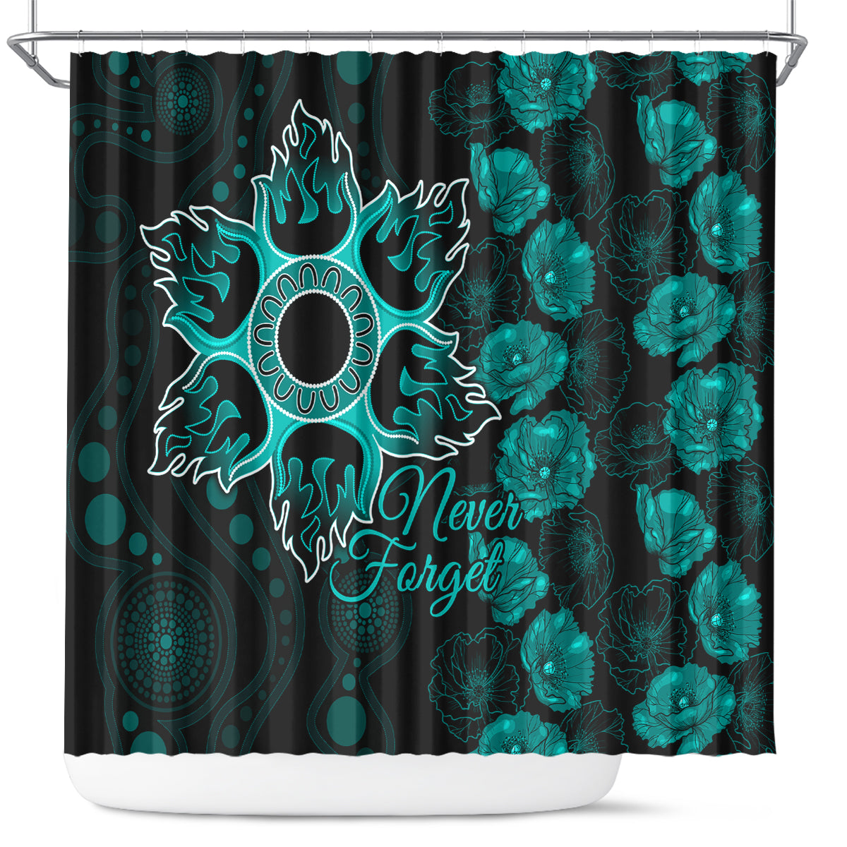 heat-cricket-never-forget-custom-shower-curtain-anzac-day-with-poppy-aboriginal