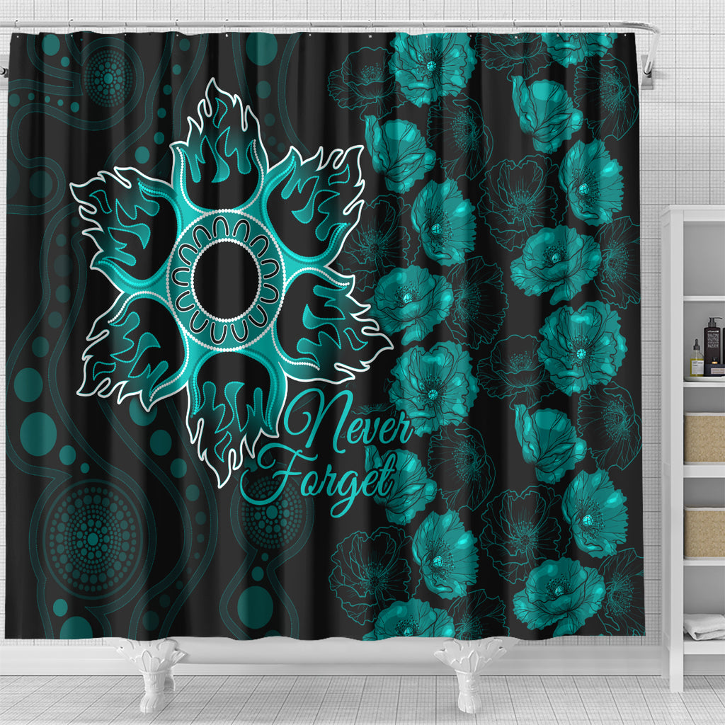 heat-cricket-never-forget-custom-shower-curtain-anzac-day-with-poppy-aboriginal