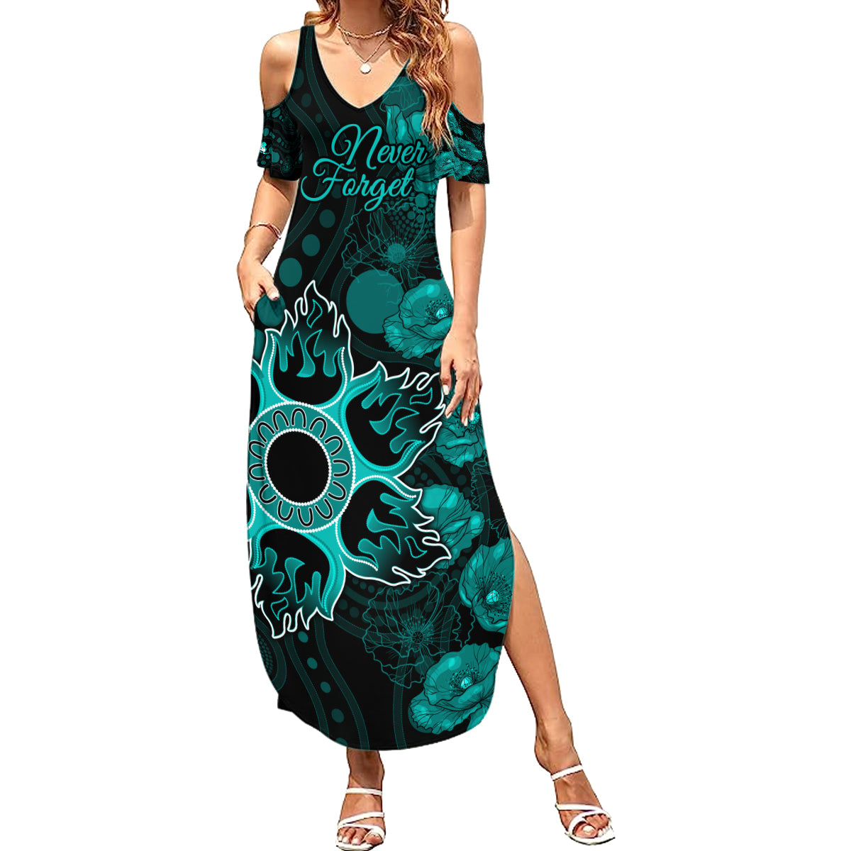heat-cricket-never-forget-custom-summer-maxi-dress-anzac-day-with-poppy-aboriginal