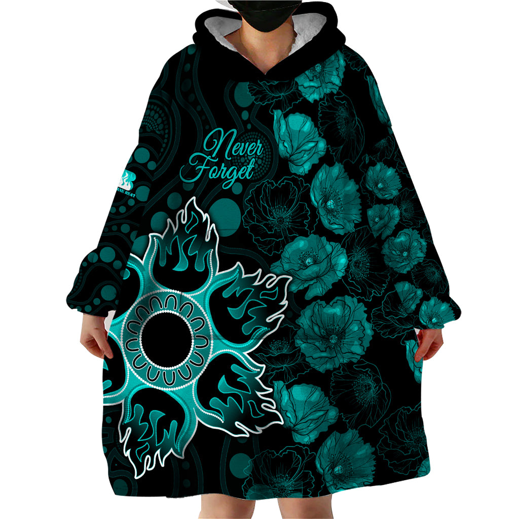 heat-cricket-never-forget-custom-wearable-blanket-hoodie-anzac-day-with-poppy-aboriginal