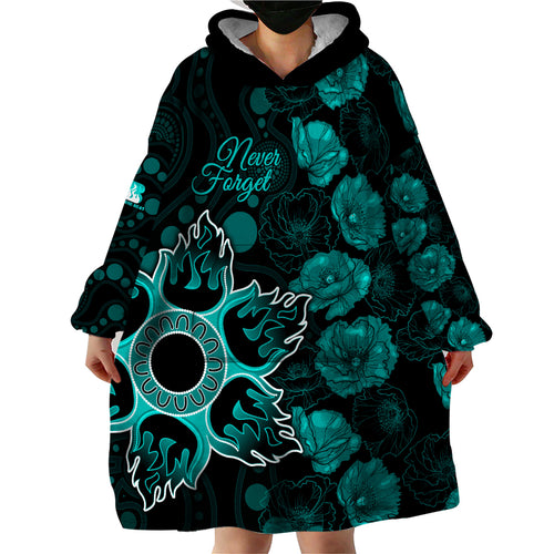 heat-cricket-never-forget-custom-wearable-blanket-hoodie-anzac-day-with-poppy-aboriginal