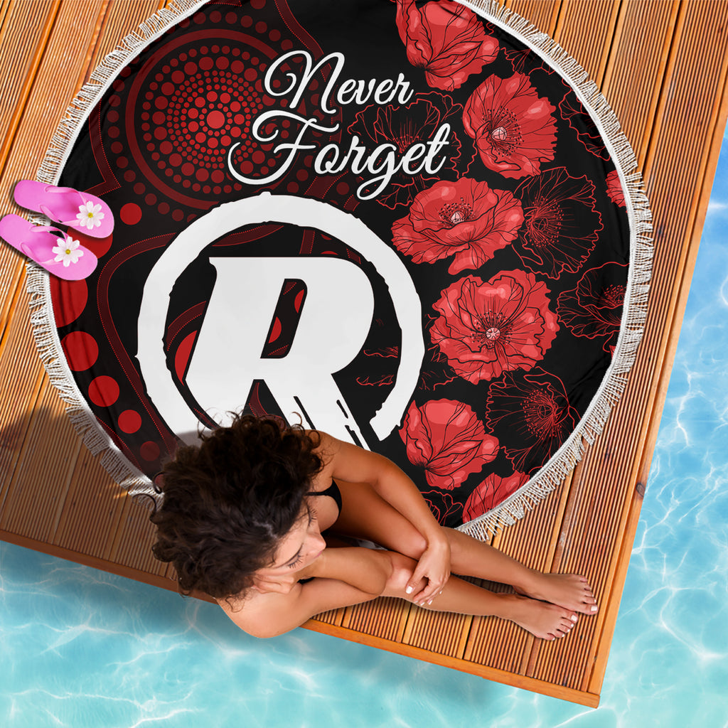 renegades-cricket-never-forget-custom-beach-blanket-anzac-day-with-poppy-aboriginal