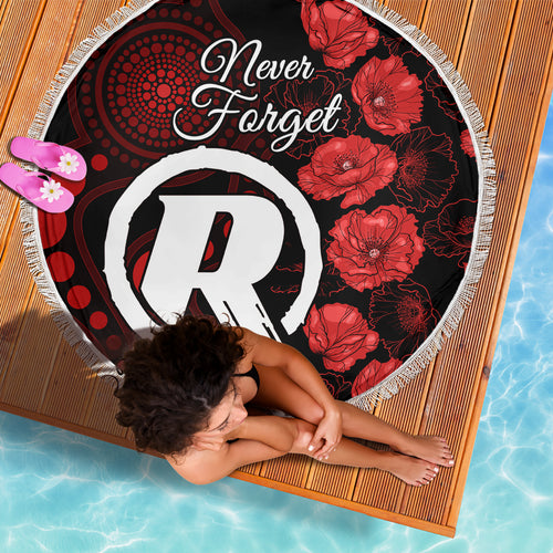 renegades-cricket-never-forget-custom-beach-blanket-anzac-day-with-poppy-aboriginal