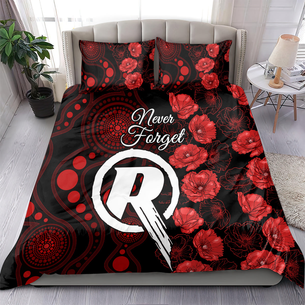 renegades-cricket-never-forget-custom-bedding-set-anzac-day-with-poppy-aboriginal