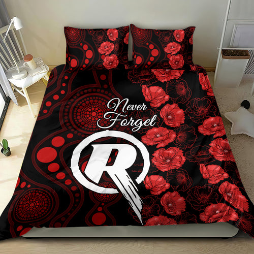 renegades-cricket-never-forget-custom-bedding-set-anzac-day-with-poppy-aboriginal