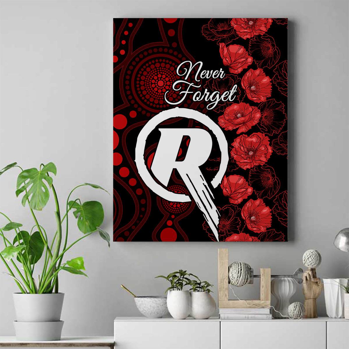 renegades-cricket-never-forget-custom-canvas-wall-art-anzac-day-with-poppy-aboriginal