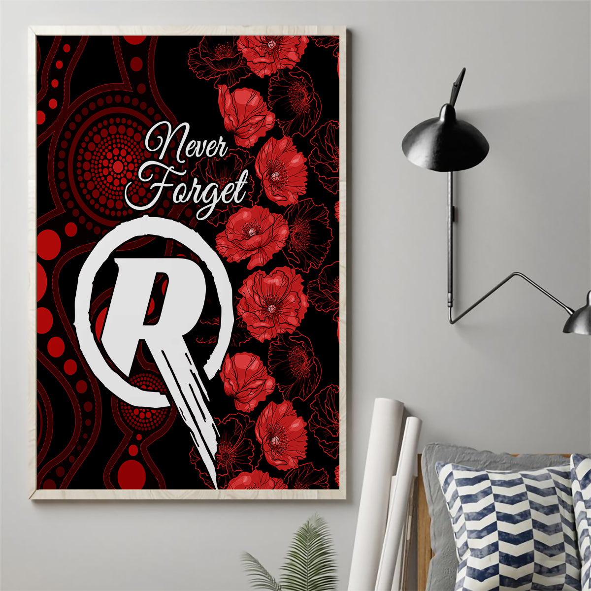 renegades-cricket-never-forget-custom-canvas-wall-art-anzac-day-with-poppy-aboriginal
