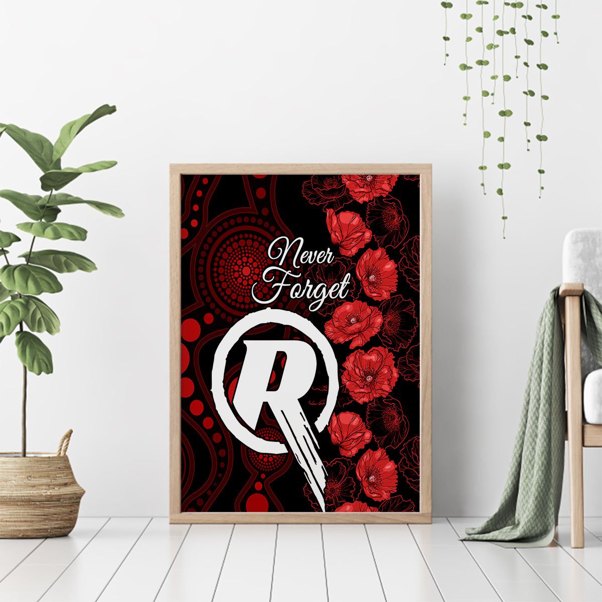 renegades-cricket-never-forget-custom-canvas-wall-art-anzac-day-with-poppy-aboriginal