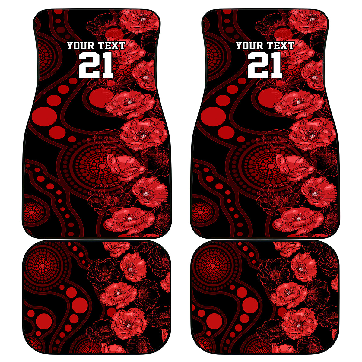 renegades-cricket-never-forget-custom-car-mats-anzac-day-with-poppy-aboriginal