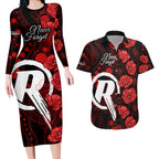 renegades-cricket-never-forget-custom-couples-matching-long-sleeve-bodycon-dress-and-hawaiian-shirt-anzac-day-with-poppy-aboriginal